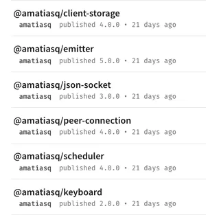Algunos de los paquetes publicados en npm