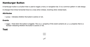 Demo and documentation for the Hambuerger Button Web Component